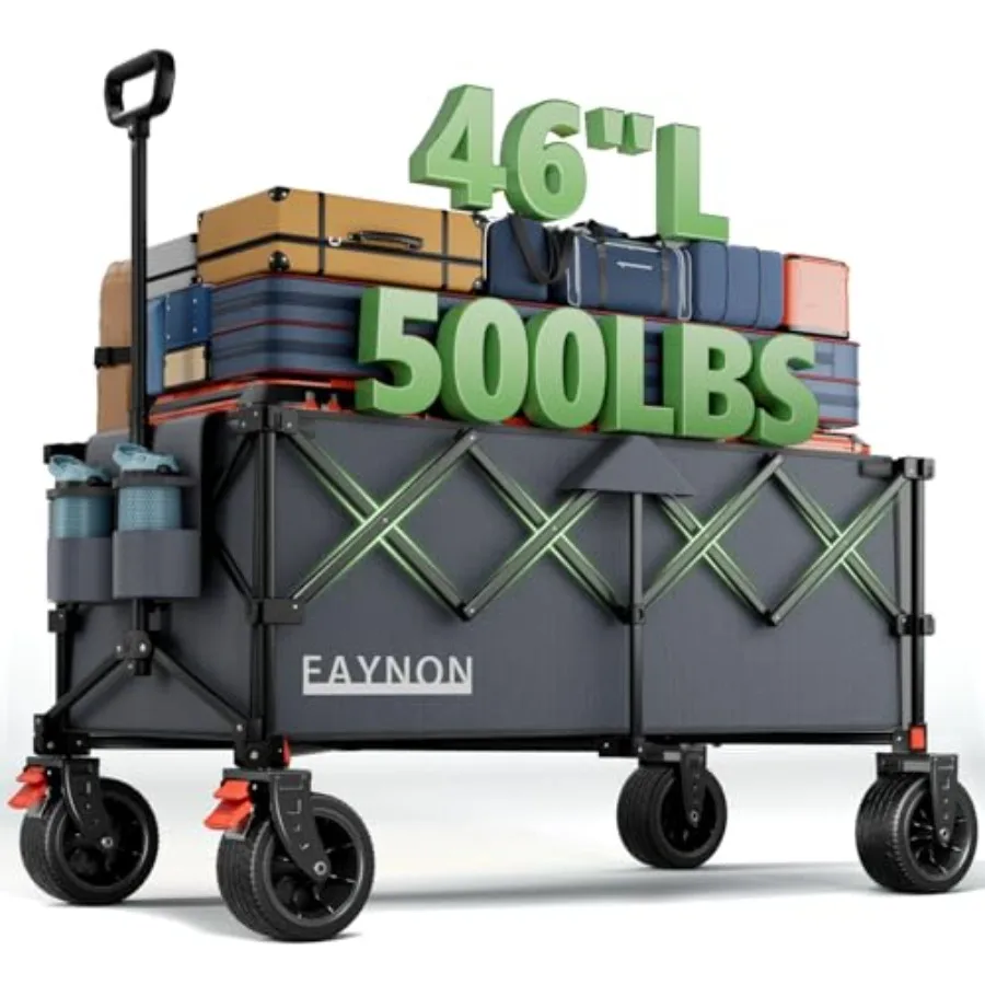 

Складная тележка-платформа 46 л, грузоподъемность 500 фунтов, с объемом 280 л, сверхпрочная складная тележка-платформа для тяжелых условий эксплуатации, с колесами для любой местности
