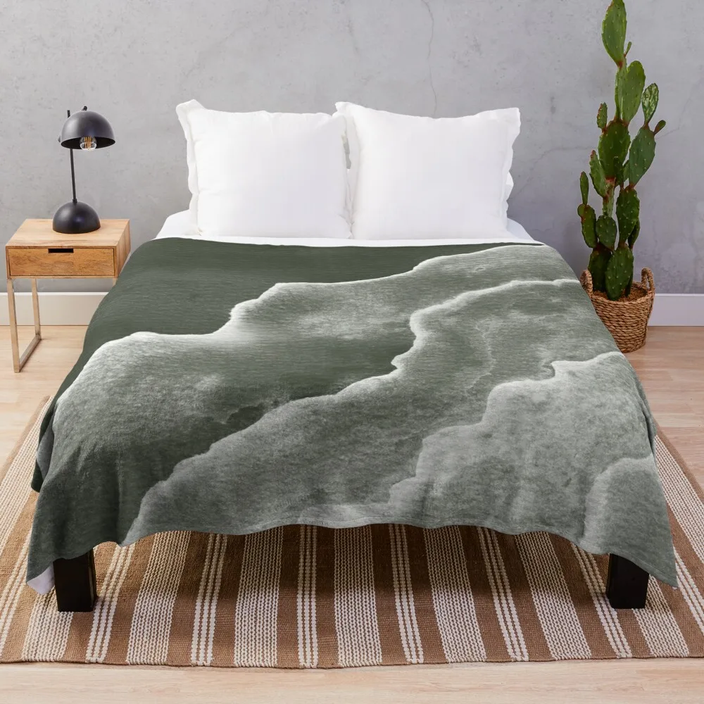 

Агатовый прилив, абстрактная акварельная живопись - сосна + снег, одеяло, термобелье для путешествий, кровать, клетчатая зимняя кровать, плюшевые одеяла