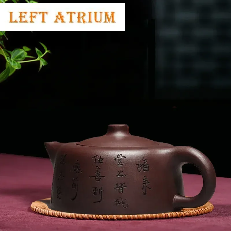 

280 мл антикварный Исин фиолетовый глиняный чайник с ручным рисунком фильтр чайник на заказ красота заварочный чайник китайские аксессуары для чая Zisha