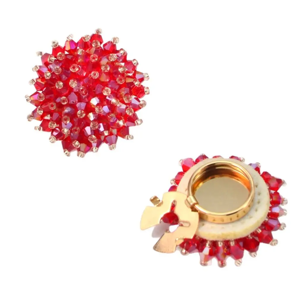 Gifts Handmade Crystal Cufflinks Crystal Beads Shirt Button Clip Sewing Accessories DIY Button Cover Special Occasions
