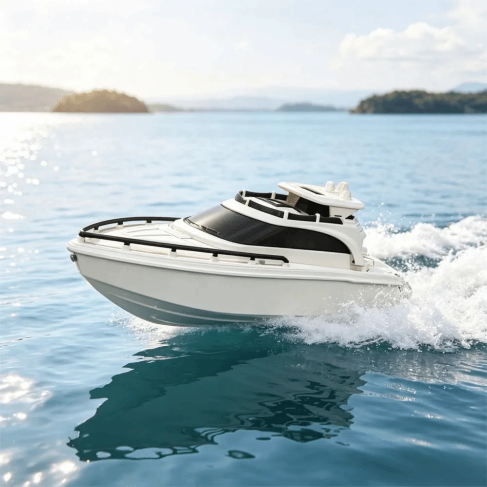 Toy High Speed Remote Control Boat Electric Dual Motor Electric Steamboat Toy Simulation Mini Speedboat Toy Outdoor Play