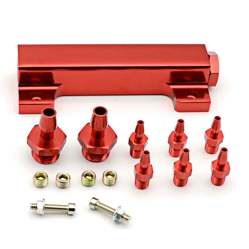 Aluminum Alloy Vacuum Manifold Kits 6 Port 1/8 NPT Turbo Wastegate Boost Block Intake Manifold