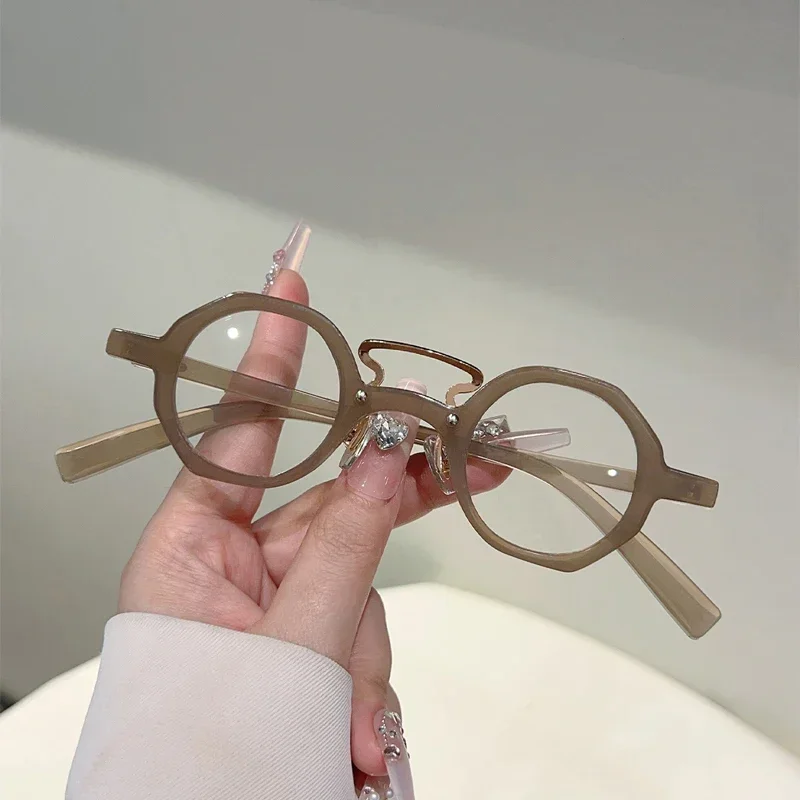 GM LUMIAS Vintage Round Glasses Men Fashion Punk Blue Light Blocking Optical Frames Women New Trendy Brand Design Eyeglasses view 2