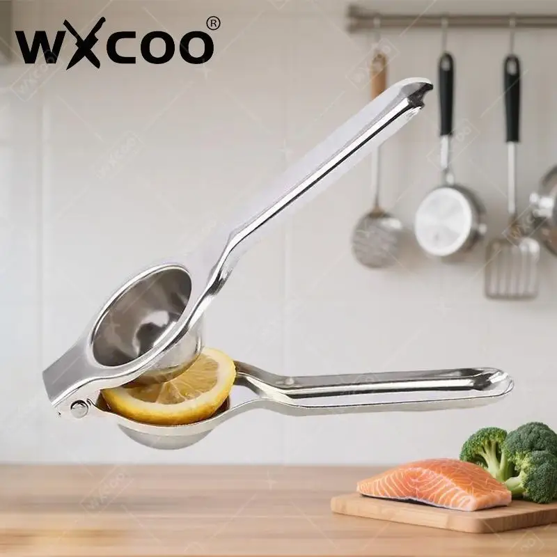 

WXCOO Stainless Steel Lemon Squeezer Fruit Pressing Household Kitchen Accessories Manual Juicer Processor Orange Lemon Clip
