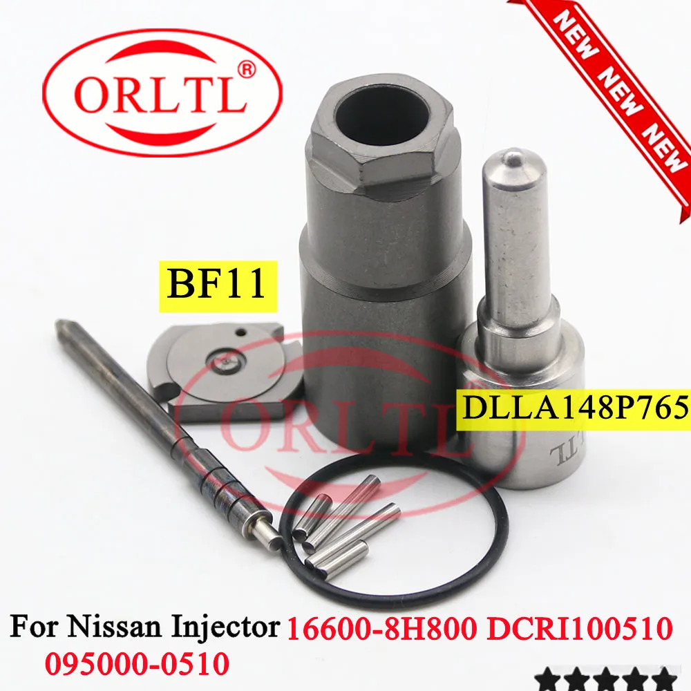 ORLTL 095000-0510 طقم تصليح فوهة DLLA148P765 حاقن الديزل صمام لوحة BF11 لنيسان حاقن 16600-8H800 DCRI100510