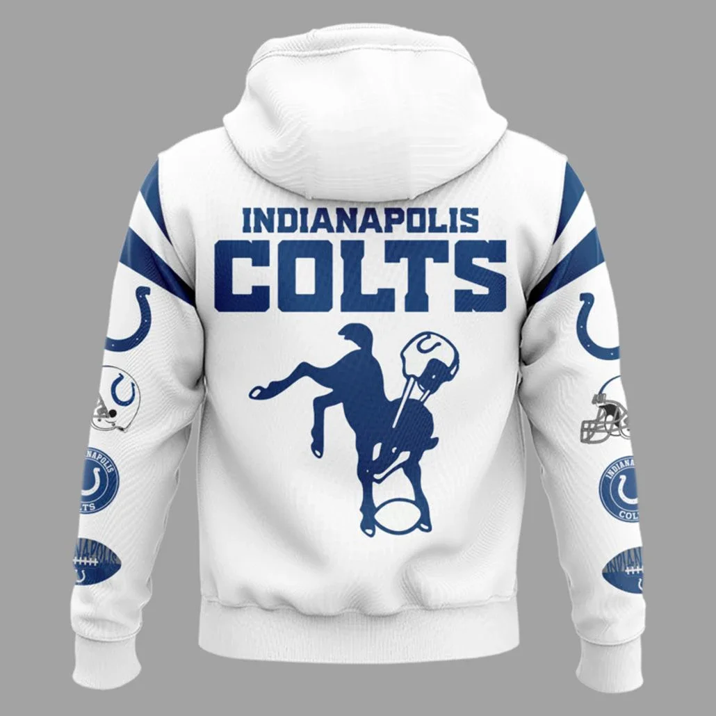 

Весна и осень 2022, новая синяя толстовка с капюшоном в стиле ретро Indianapolis Pony, модный пуловер высокого качества с 3D принтом для взрослых и детей, мото