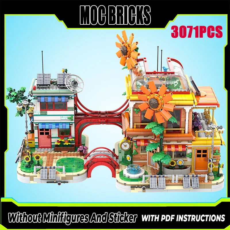 

New Moc Building Blocks Building Model Sunshine City Modular Building Blocks Gift Children's Toys DIY Assembly Set