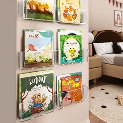 1/2/3PCS Acrylic Picture Book Display Stand Bookshelf Children's Wall Mounted Reading Magazine Storage Wall Hanging Bookshelf