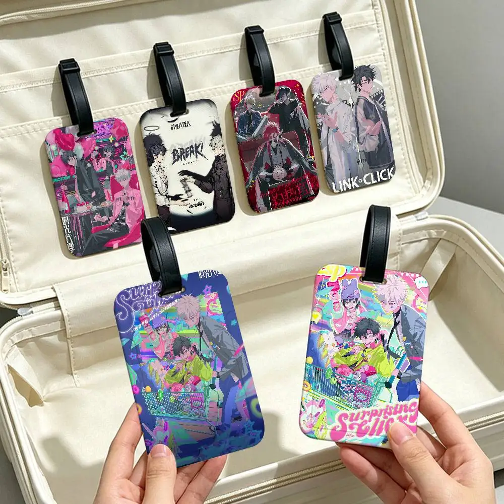 Mysterious L-Link C-Click PVC Anti lost Luggage Identifier Tag Removable Information Card Holder Travel Baggage Tag