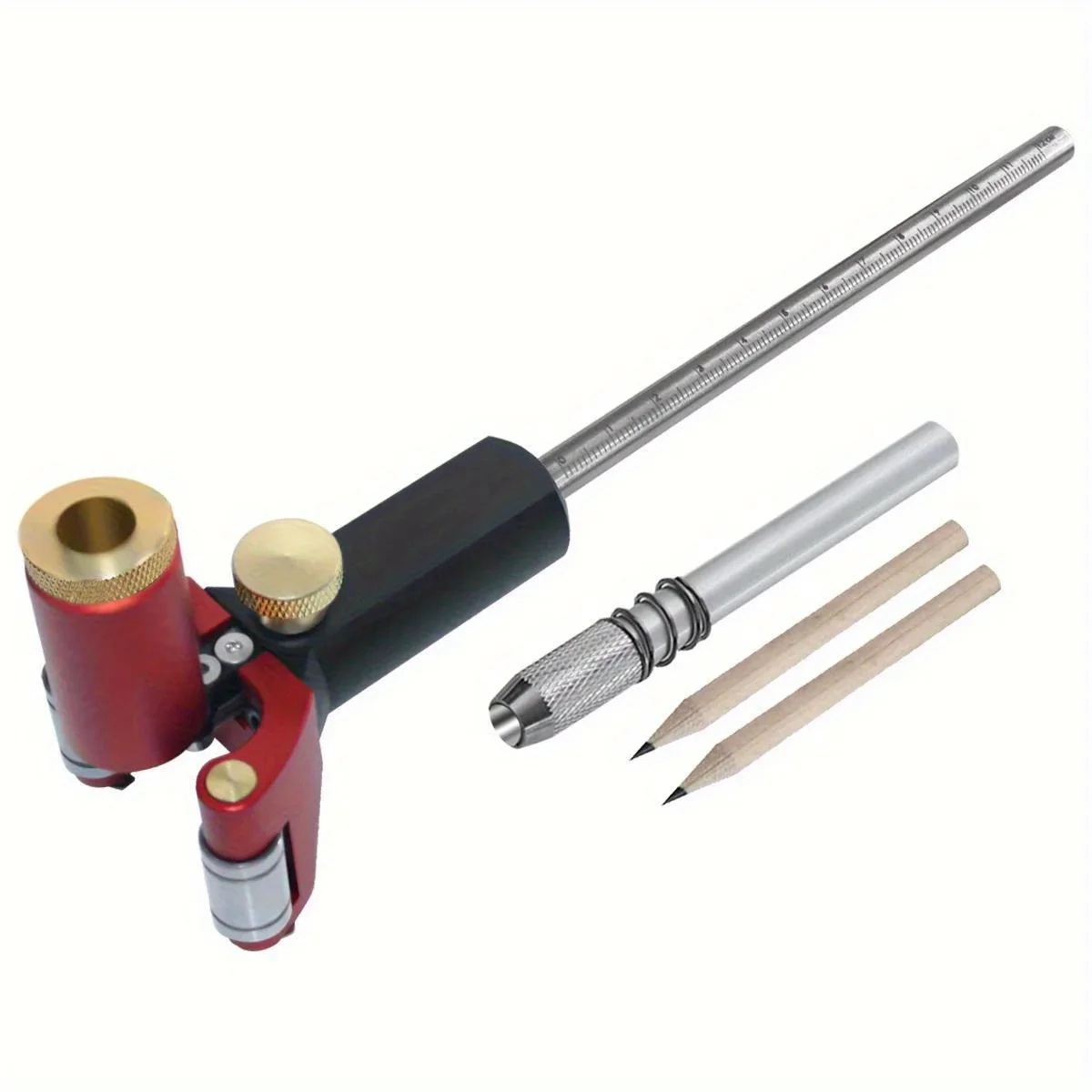 Adjustable Linear / Arc Dual-purpose Wheel Marking Scriber - Aluminum Wood Scriber Parallel Scribing Ruler Sliding Marking Gauge