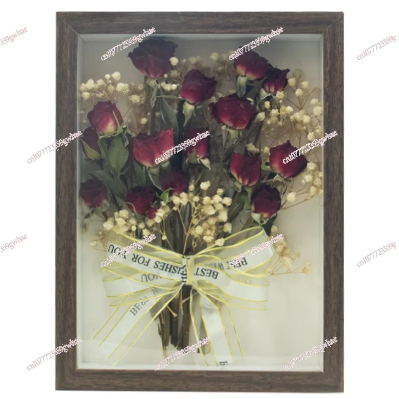 

Finished photo frame dried flower gift box immortal flower