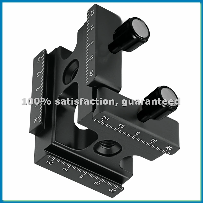 

Right Angle Clamp 90 Degree Double Quick Release L Clamp with 1/4 Screw for Arca Rail Plate Nodal Slide-ANKL