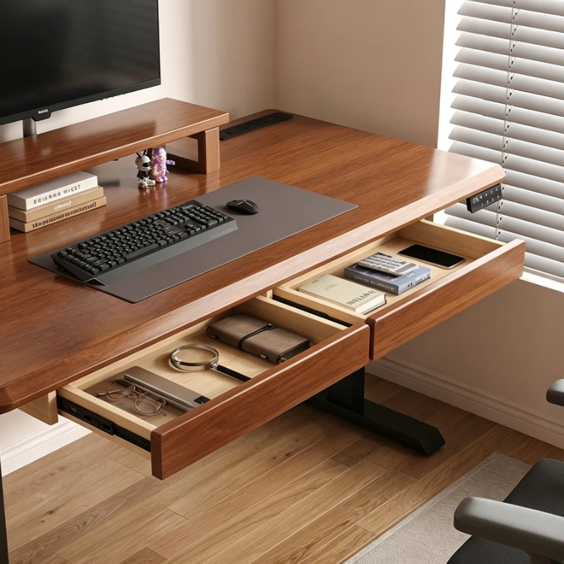 Wooden Undertable Drawer Office Hidden Under Desk Storage Drawers Large Capacity Study Desks Drawer Stationery Organizer Box