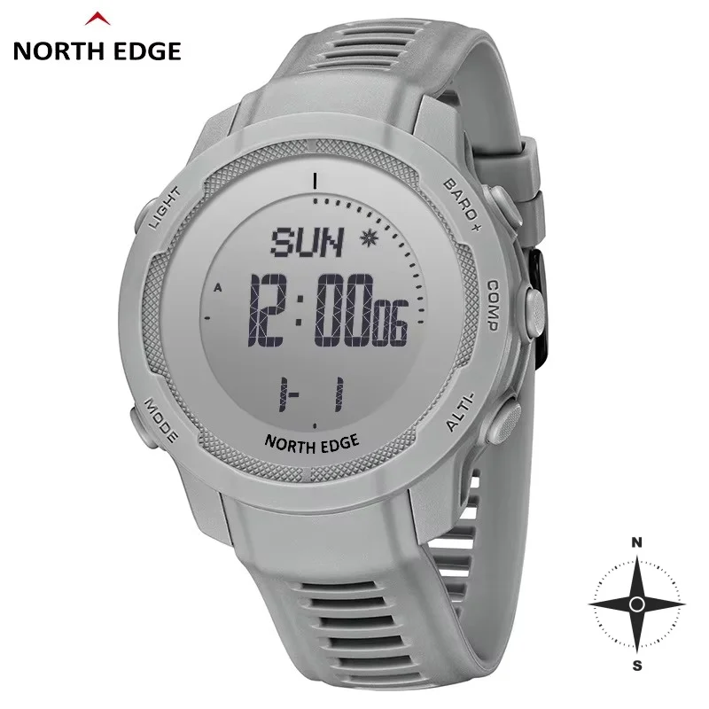 

NORTH EDGE Watches For Men Glass Fiber Case Compass Altimeter Chronograph 50M Waterproof Outdoor Sports Men Watch Montre Homme