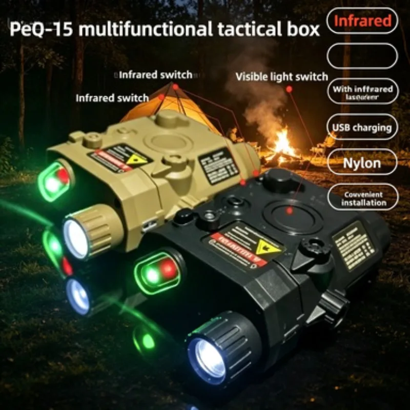 Outdoor Game Toy Parts Nylon PEQ15 Battery Storage Case Green Laser Light Beam Hand Torch Accessory