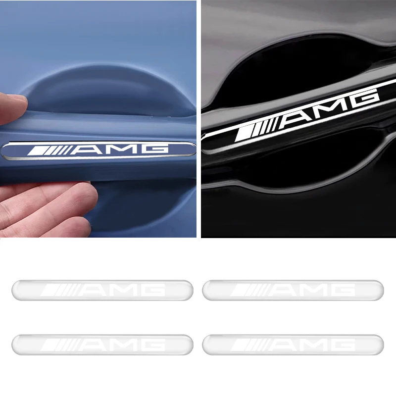 

Защитная чаша дверной ручки автомобиля, прозрачная защита от столкновений для Mercedes Benz AMG C63 W117 Cla45 W205 W212 E63 A45 X156 Gla45