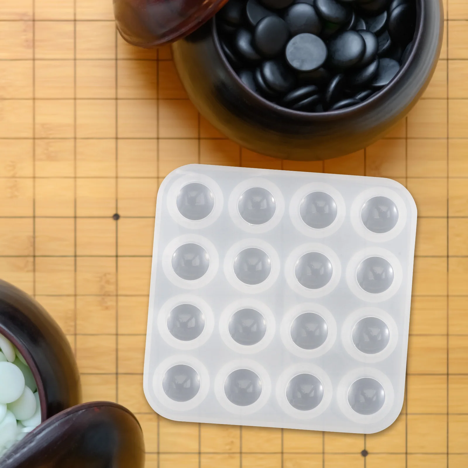 

Go Game Pieces Silicone Mold for Casting Round Shape Handicraft Chess Board Accessories Jewelry Crafting DIY Tools Resin