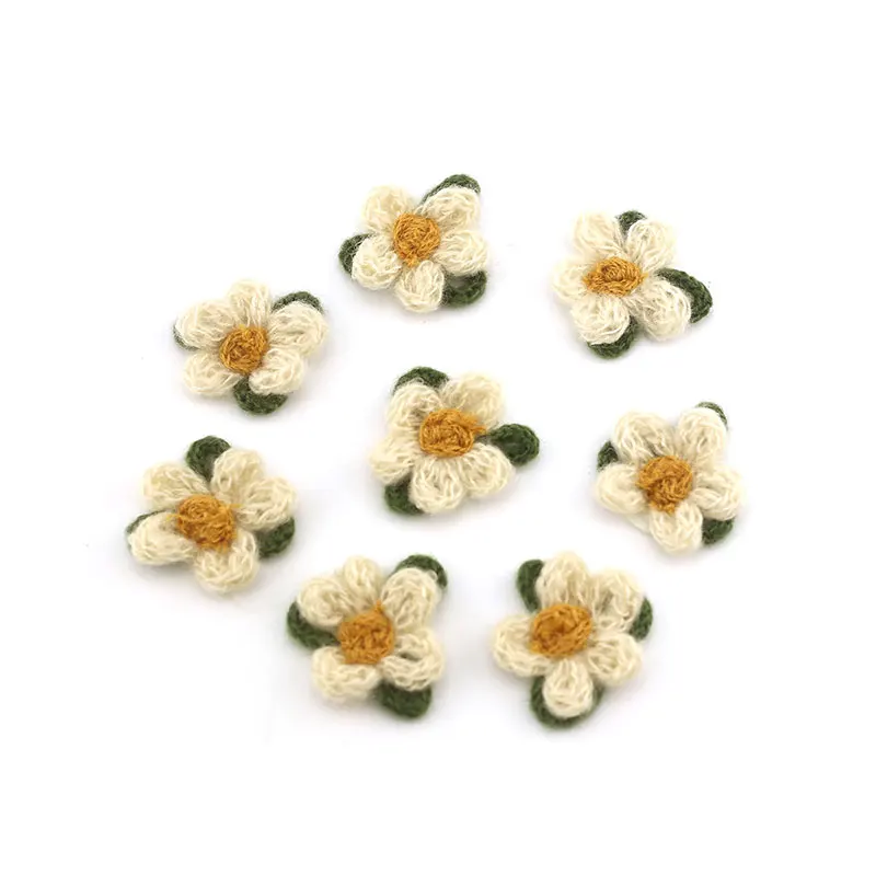 10 Stück Vintage-Blumenmotive, 5 cm, gehäkelte Blumen-Accessoires für Kinderkleidung, DIY-Blumen-Accessoires, Aufnäher – Detail 6