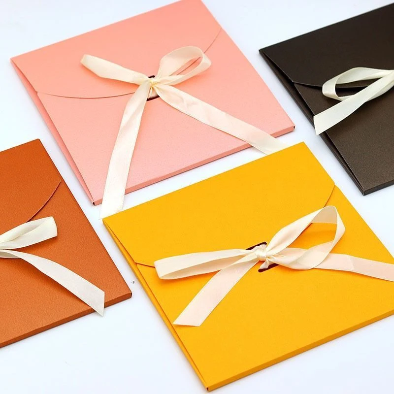 30pcs 17X17CM Envelope White Bag Card Boxes Sugar Box Candy Earring Necklace High-grade 250g Paper Wedding Invitation Storage