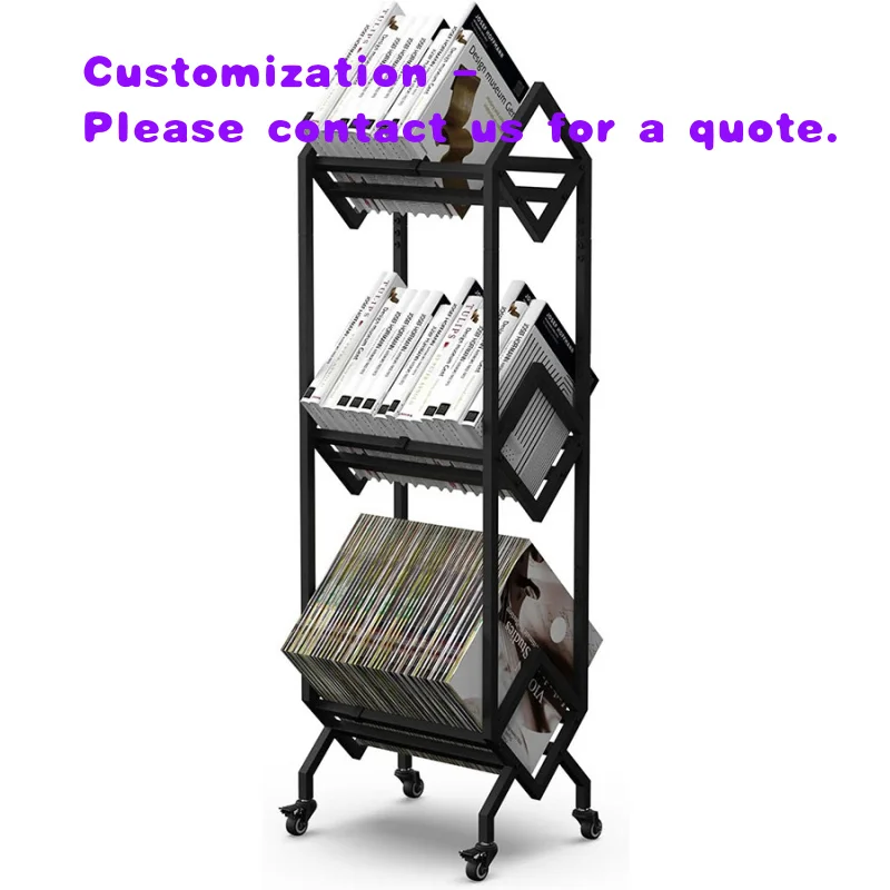 custom.X Shaped Book Display Shelf with Sturdy Metal Frame