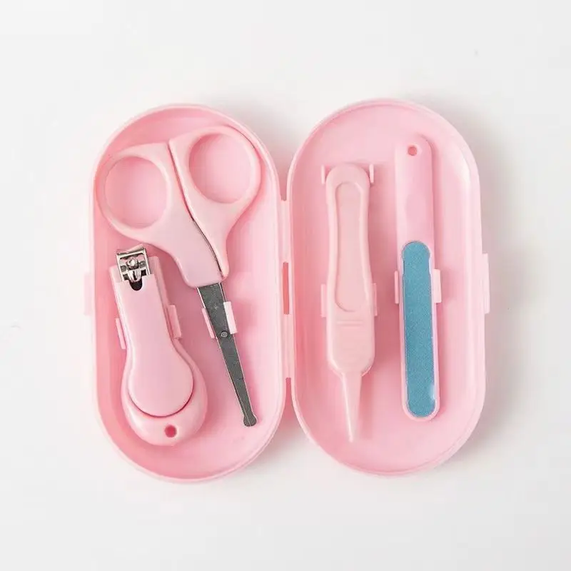 

4pcs/set Baby Nail Trimmer Clipper for Children Kids Boy Pink Blue Nail Cutter Scissors Files Care Tools Baby Newborn Care Items