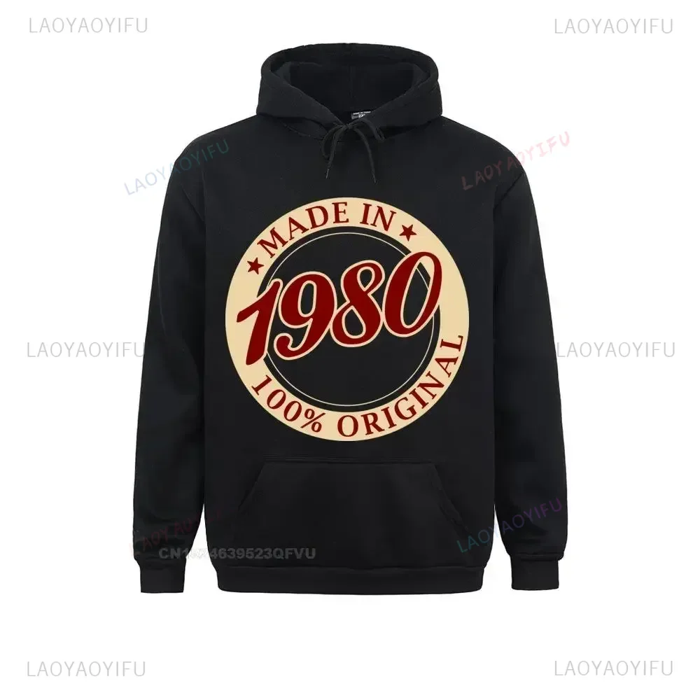 Sudaderas con capucha Vintage para hombre nacido en 1980, ropa de regalo para 44 cumpleaños de 45 años, sudaderas divertidas, Jersey con capucha, abrigo Harajuku