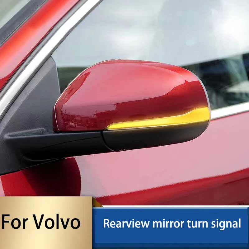 For Volvo S60 S80L S80 V40 V60 V70 Rearview mirror turn signal a pair Car turn signal lights Yellow and blue turn signals