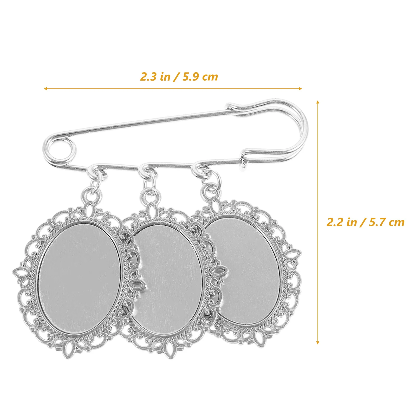 2 قطعة نقل الحرارة الطباعة بروش دبابيس قلادة فارغة الحافة دبابيس DIY إطار صور التلبيب دبوس الديكور هدية مجموعة #5