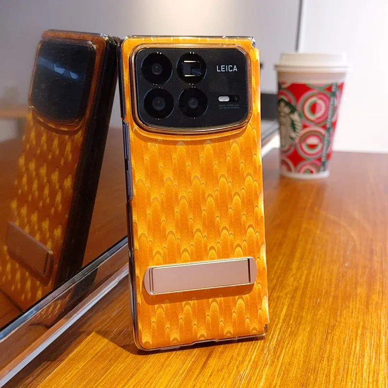 

Блестящий узор павлина для Xiaomi Mix Fold 4, кожаный флип-чехол, защитный чехол