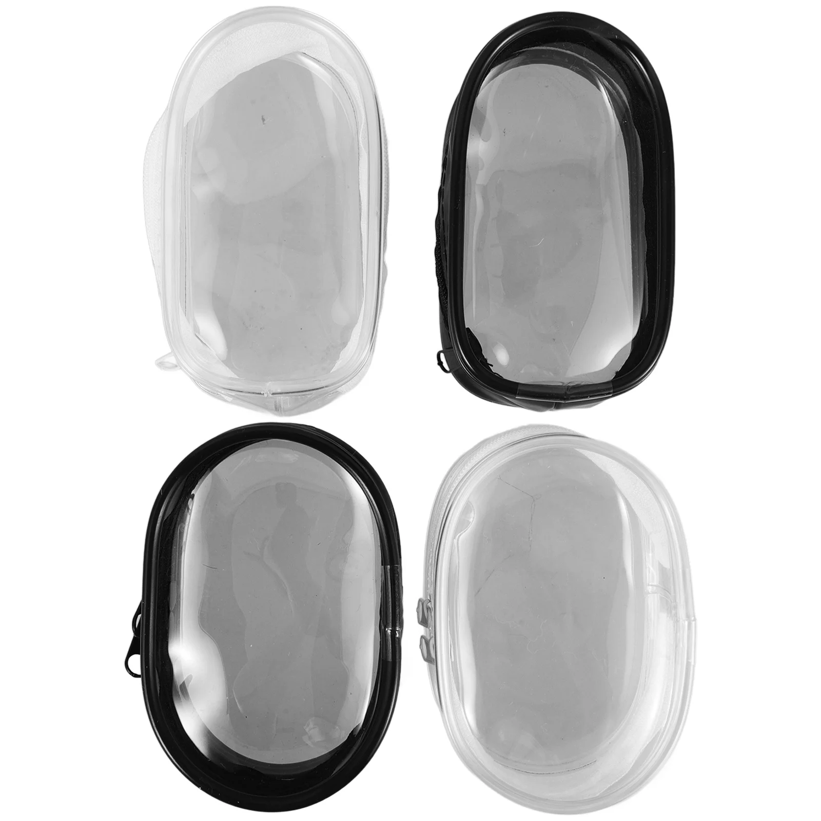 4 قطعة أكياس عرض الشكل الشفاف المحمولة حقيبة حمل صغيرة خفيفة الوزن التخزين المنظم حقيبة استخدام السفر