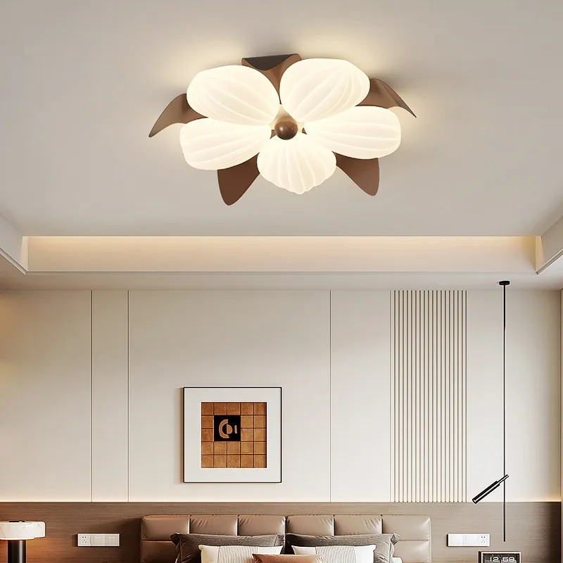 Flower ceiling light modern new Chinese retro full spectrum eye protection bedroom light