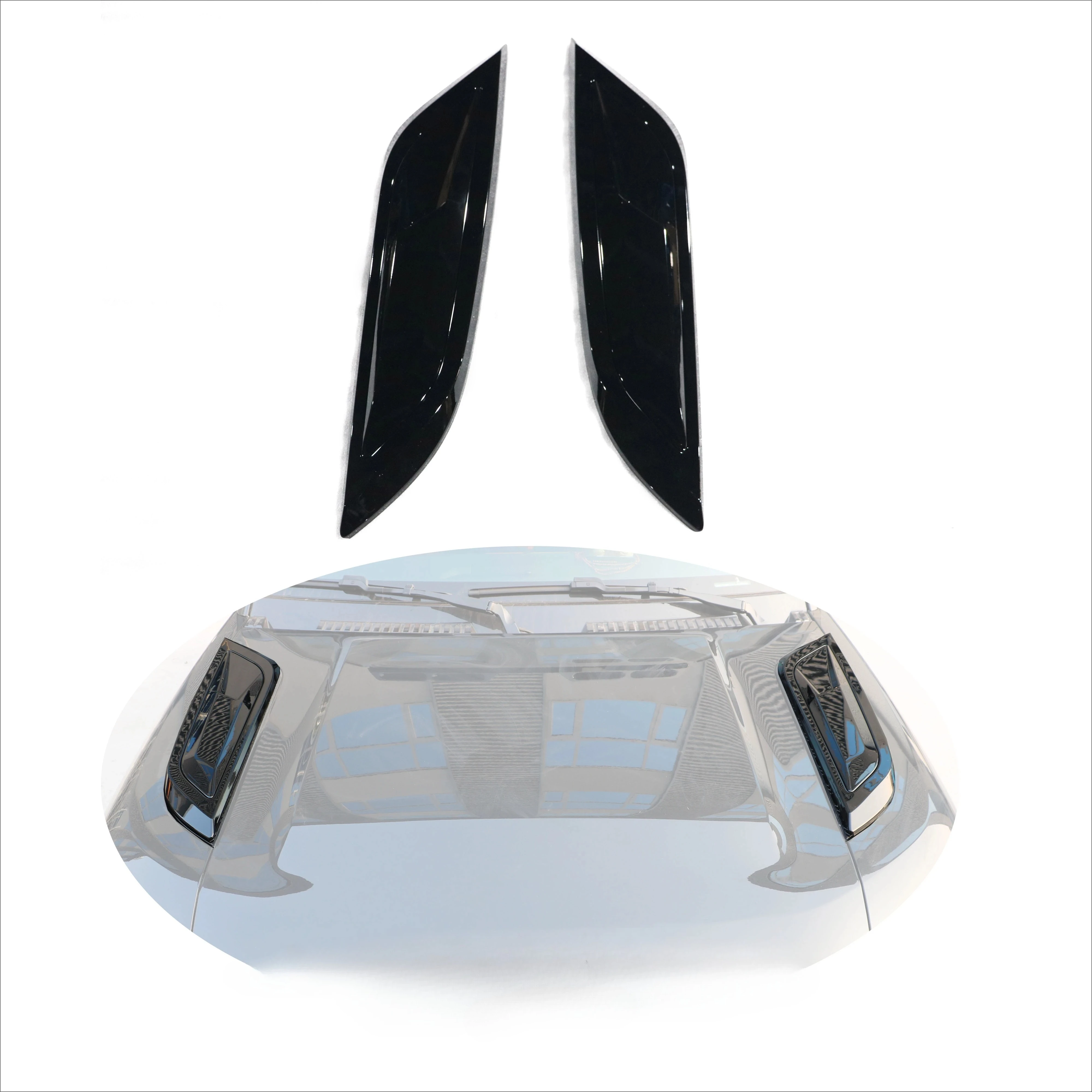 Auto Parts Tuning Bonnet Vents Abs Car Door Side Vent For Land Rover Defender Exterior Trim Panel L663 90 110 130 Car Hood Vent