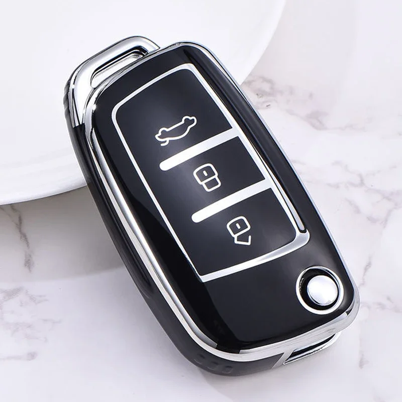 Автомобильный флип-чехол из ТПУ для Geely Emgrand EC7 EC8 GC6 EC715 EC718 Emgrand7 EU7 EC7-RV EC718-RV 3-кнопочные аксессуары