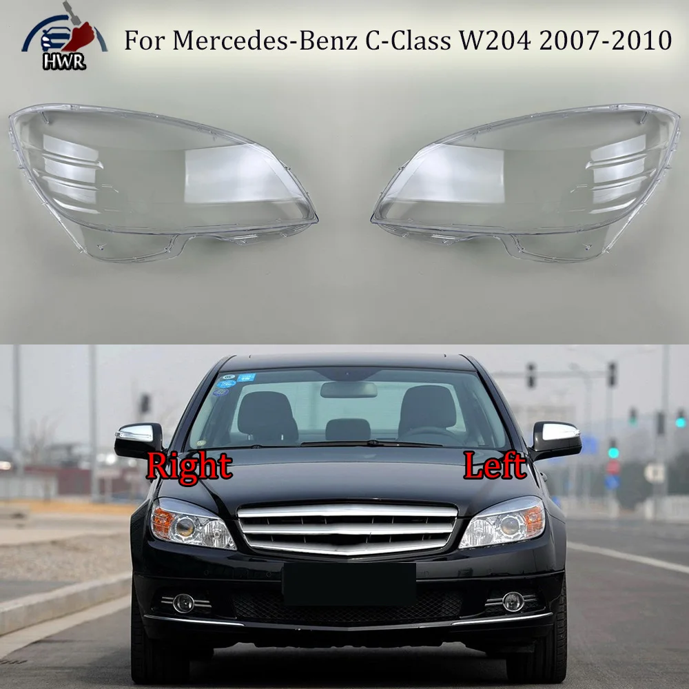 

For Mercedes-Benz C-Class W204 2007 2008 2009 2010 Car Front Headlight Cover Lens Headlamps Transparent Lampshad Lamp Shell Mask