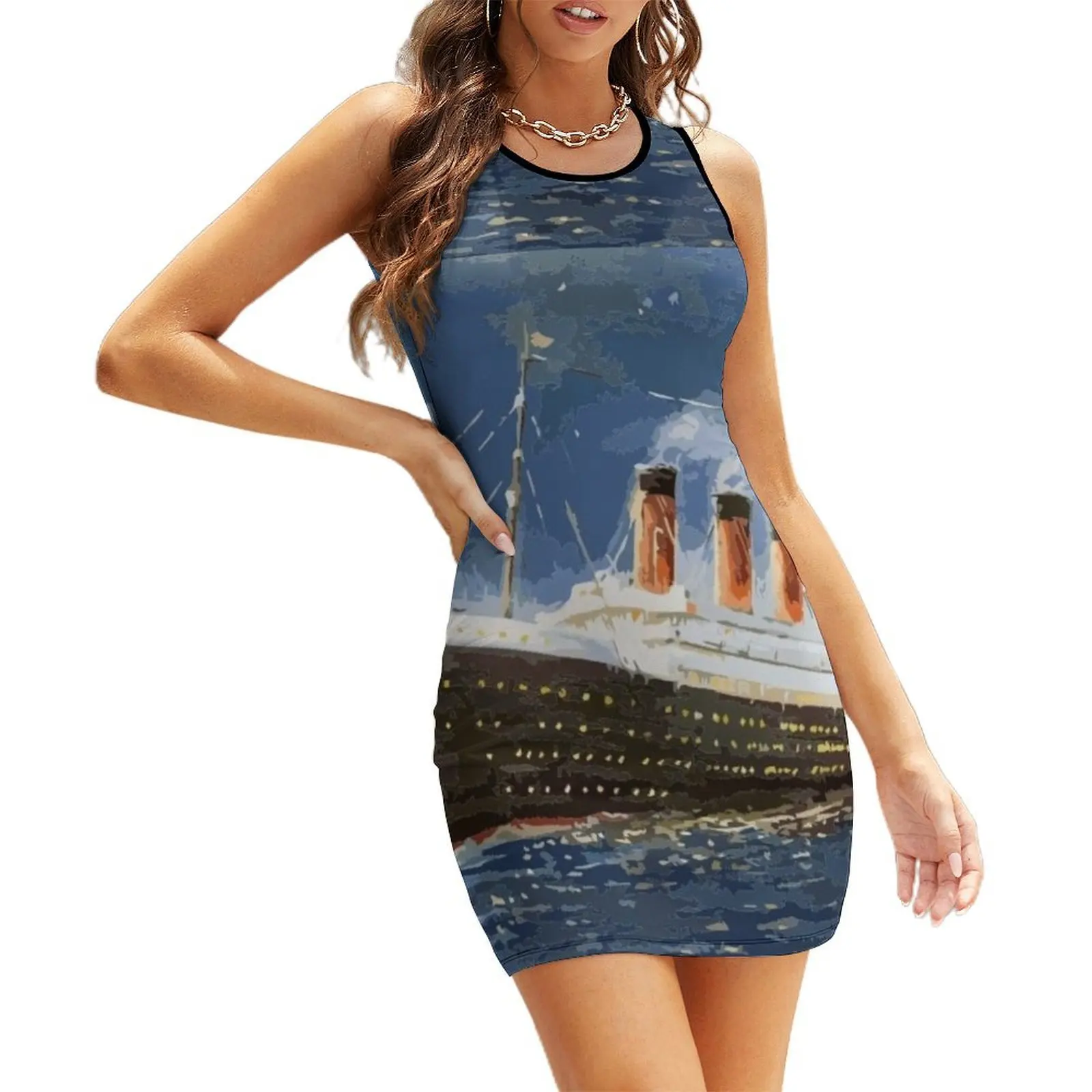 

The most popular ship of all times, Titanic. Sleeveless Sundress birthday dress for women dress for women summer
