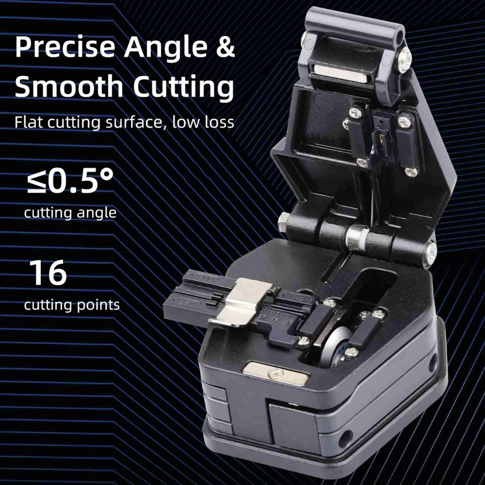 Optical Fiber Cleaver High Precision Automatic Rebounding Fiber Cutter Tool for 125μm Bare Fiber Diameter
