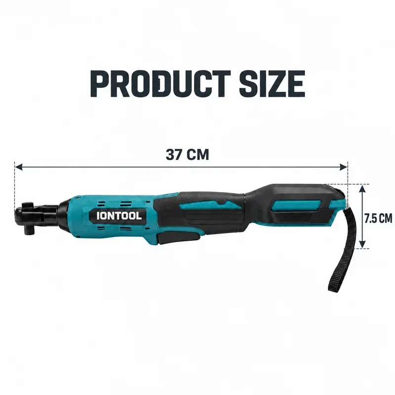 IONTOOL 18V Cordless Ratchet Wrench 3/8 Inch Drive Tool Only for Rack Installation and Outdoor Fixture Assembly