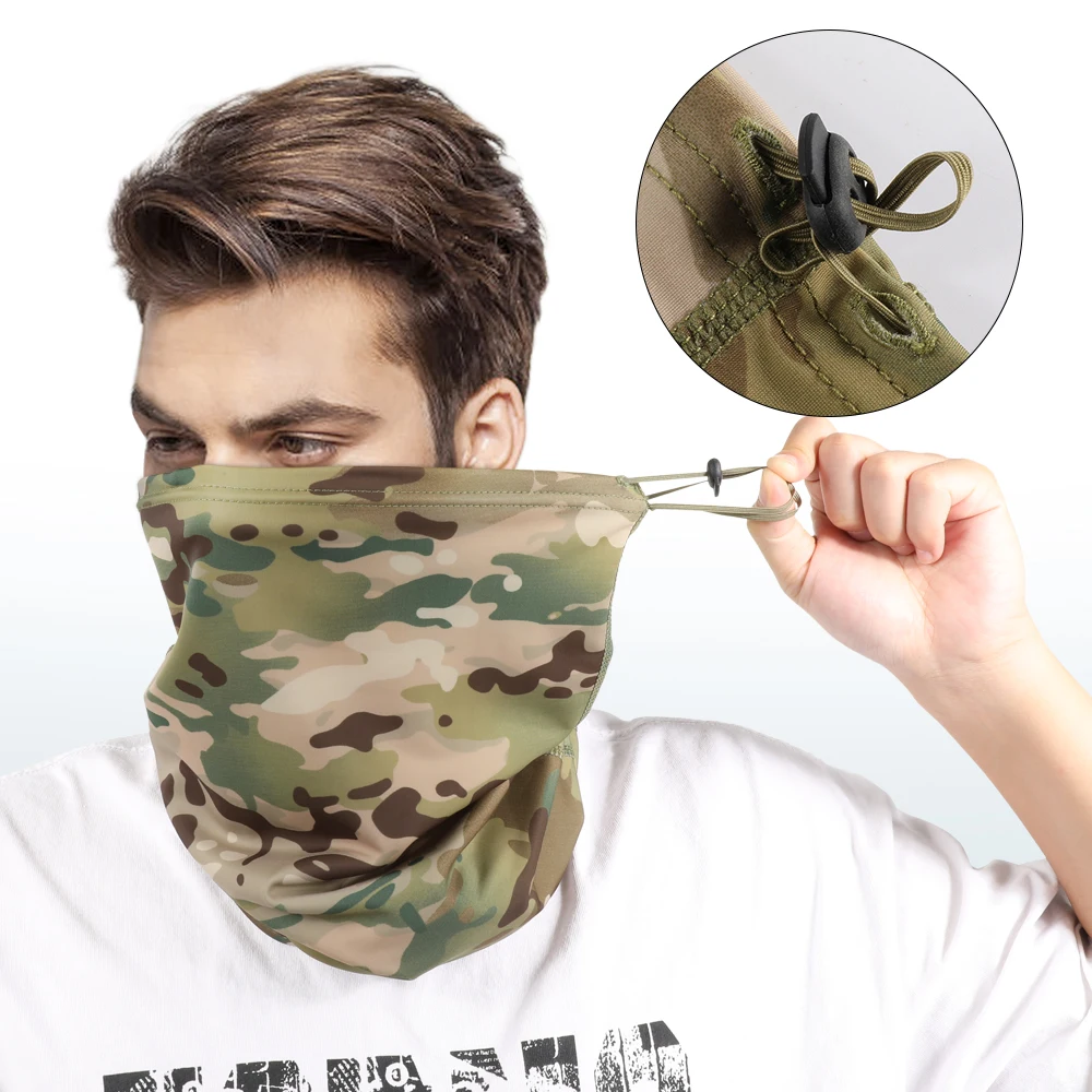 Magic Headband Scarf Camouflage Tactical Neck Warmer Gaiter Face Cover Bandana Head Bicycle Hiking Camping Mask Summer