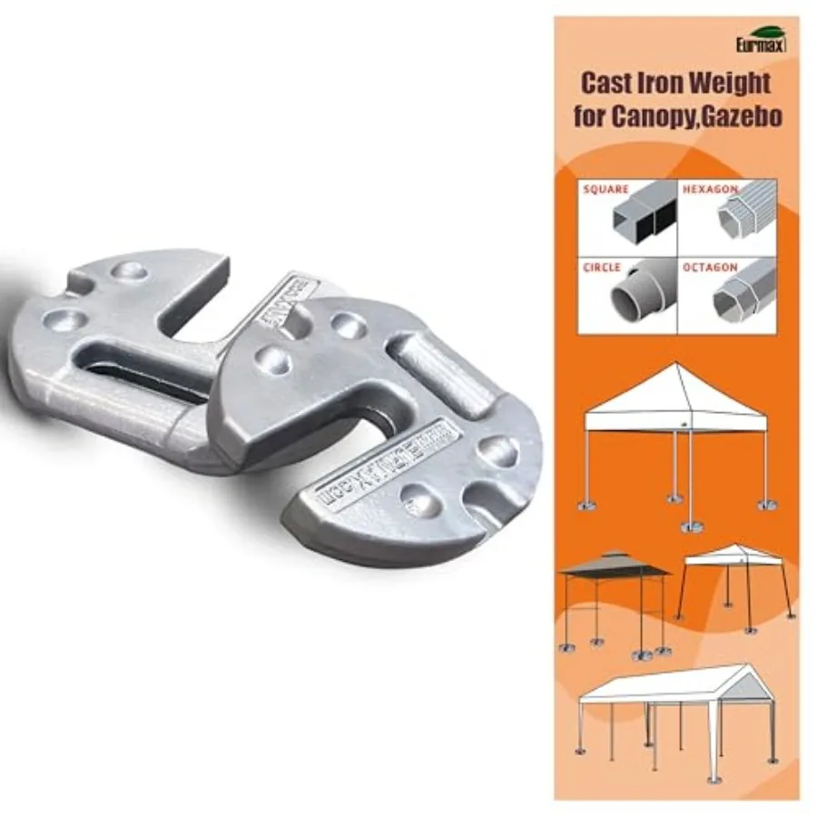 

USA Canopy Weights Cast Iron Weight for Pop up Canopy Instant Canopies Party Tents 2-Pc Pack 44 Lbs Durable Heavy-Duty Sandbags