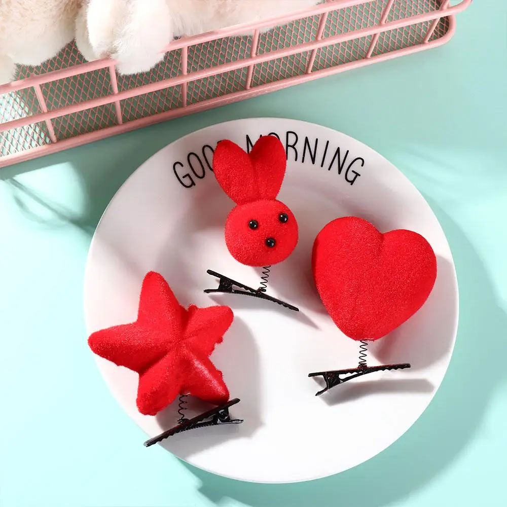 

Fashion Dog Duck Hair Clip Rabbit Plush Chicken Barrettes Hairpin Star Daily