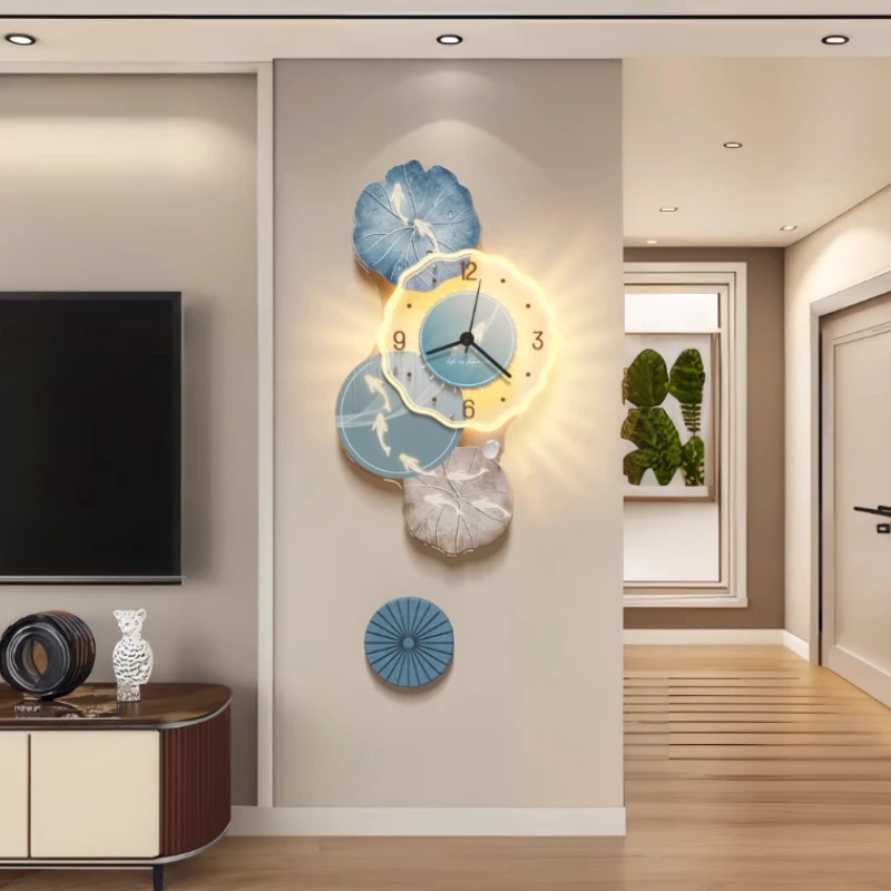 

Fish Classic Wall Clocks Light Living Room Electronic Digital Wall Clocks Art Modern Orologio Da Parete House Decoration
