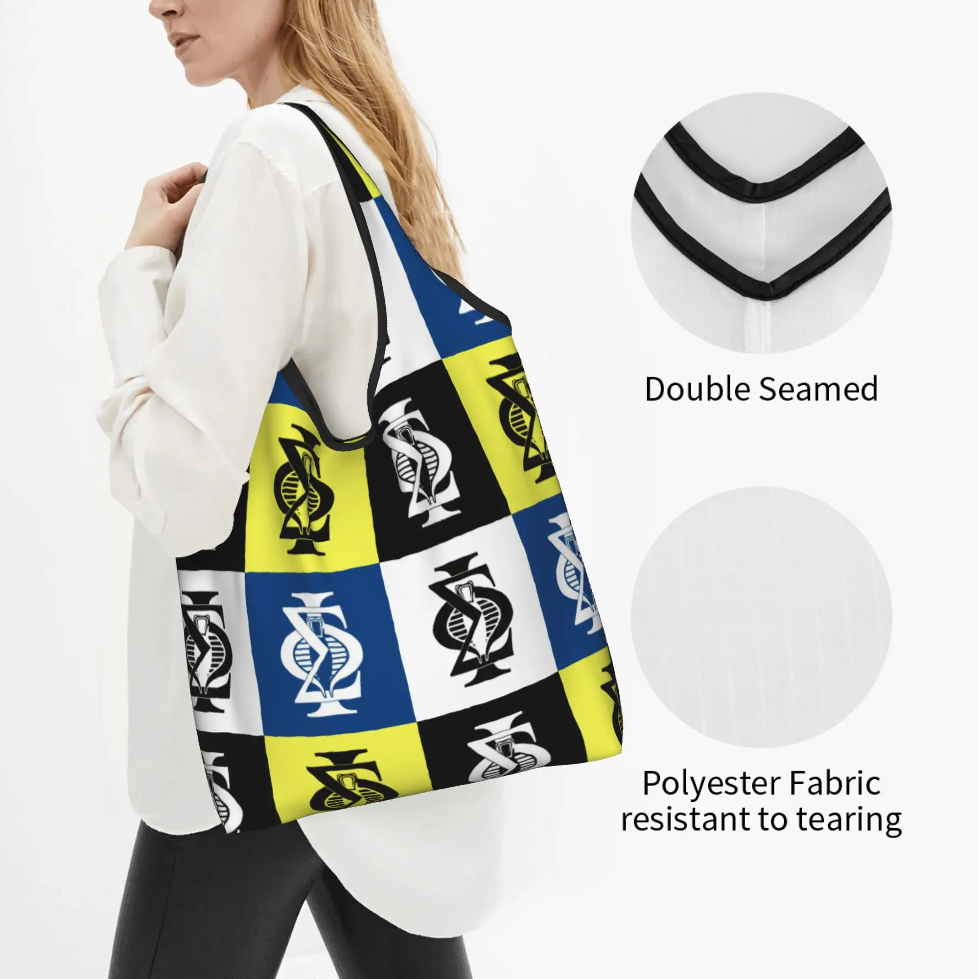 Custom Sigma Phi Society Checkered Plaid 1827 Shopping Bags Women  Grocery American College Fraternity  Shopper Tote Bags