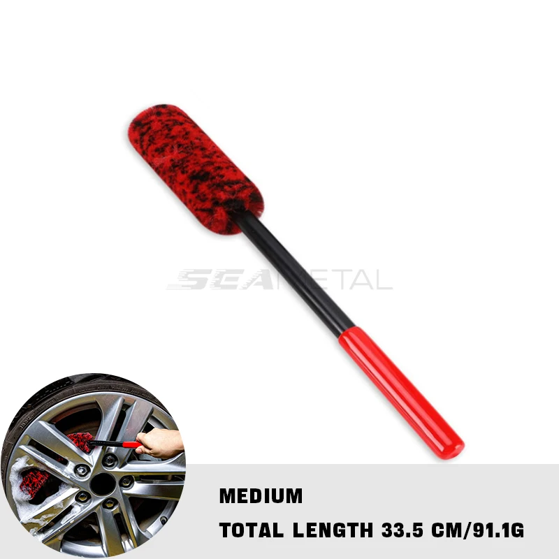SEAMETAL Auto Wiel Detaillering Borstel Buigbare Auto Wiel Woolies Borstels Auto Cleaning Tools voor Auto Velg Band Wassen Accessoires