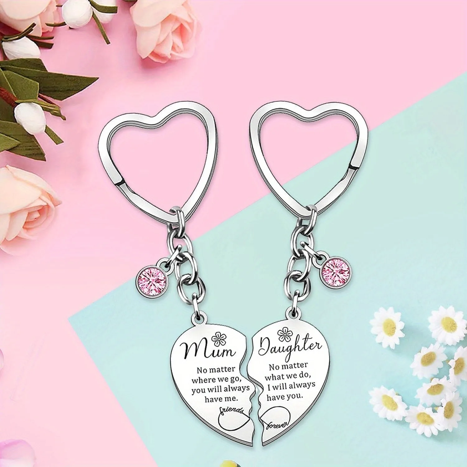 lovers keychain setStainless Steel Mirror Polish Hollow Heart Pendant Keychain for Women Men Gift