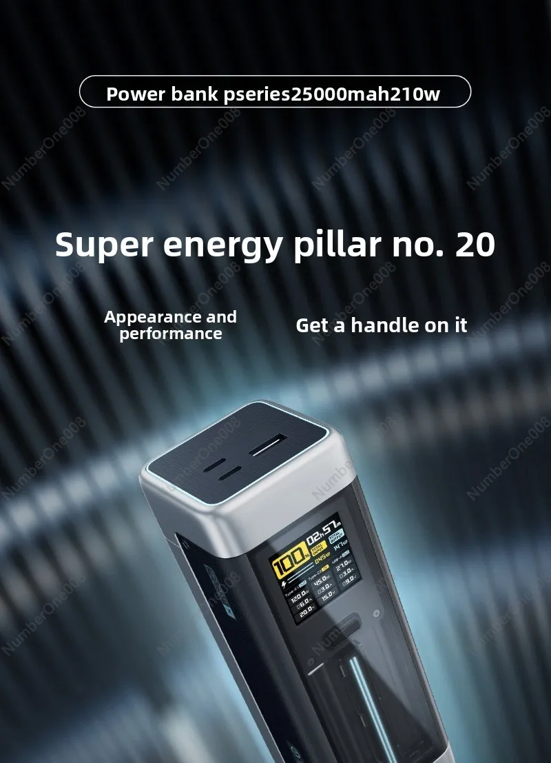 Power Bank 20 Kolom Daya Layar Digital Kapasitas 25000mAh Pengisian Cepat 140W 210W