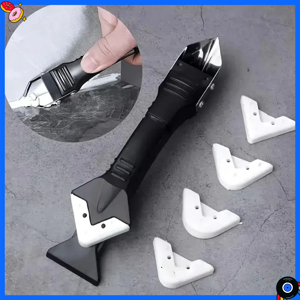 

5 In 1 Caulk Remover Tools Kit Grout Removal Tool Sealant Finishing Tool Glue Angle Scraper Tool For Window And Sink Renovations