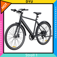 DYU Stroll 1 Electric Bike, 250W Motor, 36V 9Ah Battery, 700*38C CST Tire, 25km/h Max Speed, 100km Range, Dual Hydraulic Disc Brake, LED Display