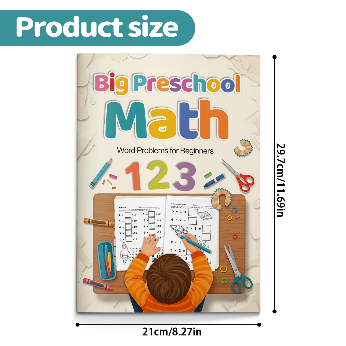Children Math Arithmetic Practice Workbook, Fun Math Drills & Number Exercises, Boost Calculation Skills for Elementary Students