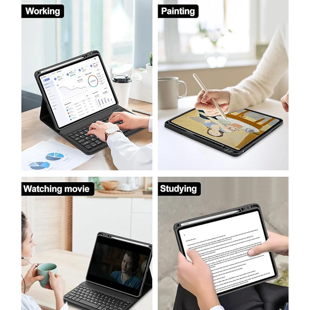 حافظة لهاتف Xiaomi Pad 7 11.2 بوصة، حافظة لوحة مفاتيح بلوتوث لهاتف Xiaomi Pad 7 Pro 11.2 بوصة