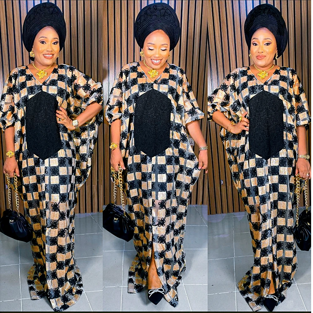 

African Dresses for Women Plus Size Africa Clothes Dashiki Ankara Sequin Outfit Gown Kaftan Muslim Wedding Party Long Maxi Dress